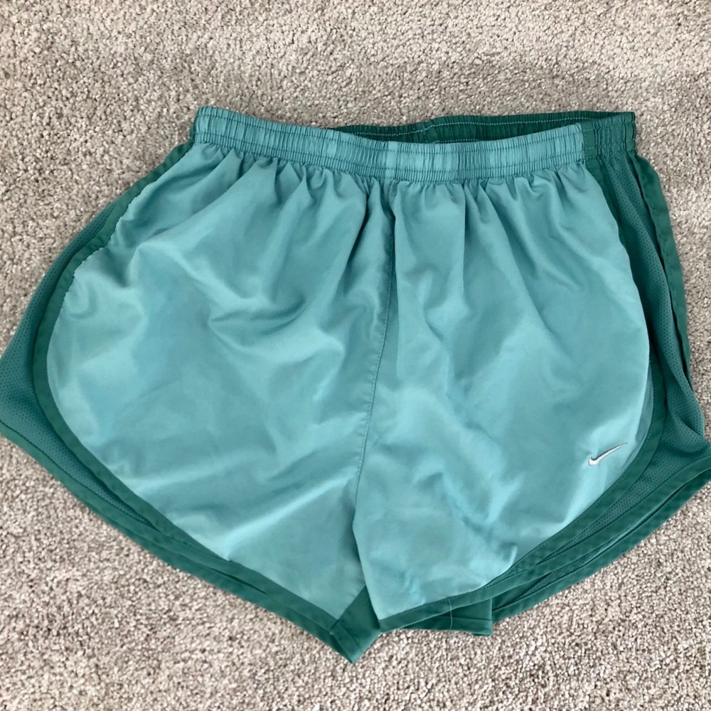 Mint green two tone Nike shorts